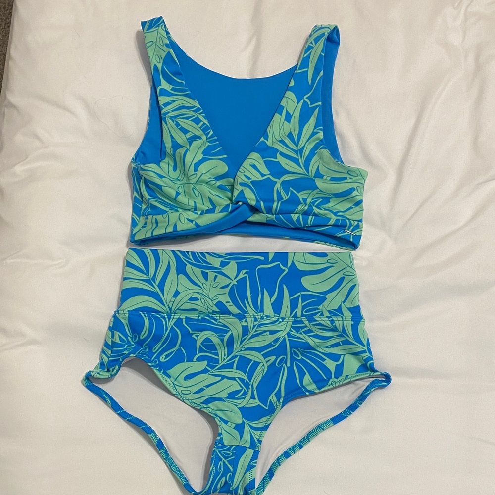 PINK Victoria's Secret Kids Bikini in Blue and Green